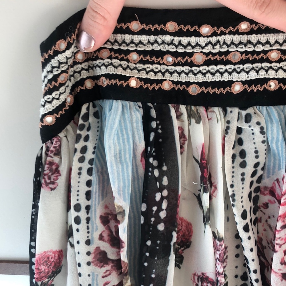 Anthropology midi print skirt nwt